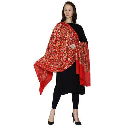 Women's Aari Embroidery Wool Shawl